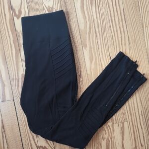 Athleta Black Delancey Moto Leggings